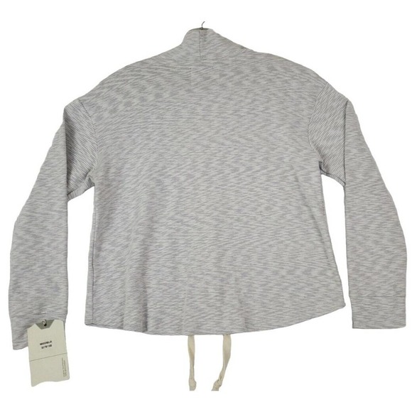 SP SILVER PLATE jeans Co. ~Size L~ White/Gray Striped Top Shirt Turtleneck NEW. - Picture 10 of 12